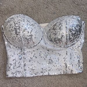 Charlotte Russe sequin crop top